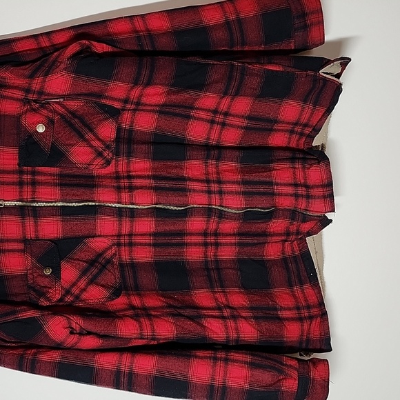 Wolverine Mens Buffalo Check Plaid Sherpa Lined Full Zip Shacket jacket Holiday - Picture 3 of 10